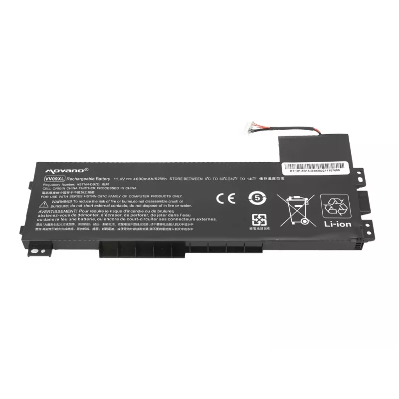 MOVANO batería VV09XL 808452-001 para HP ZBook 15 G3 G4 - 4600 mAh (52 Wh)