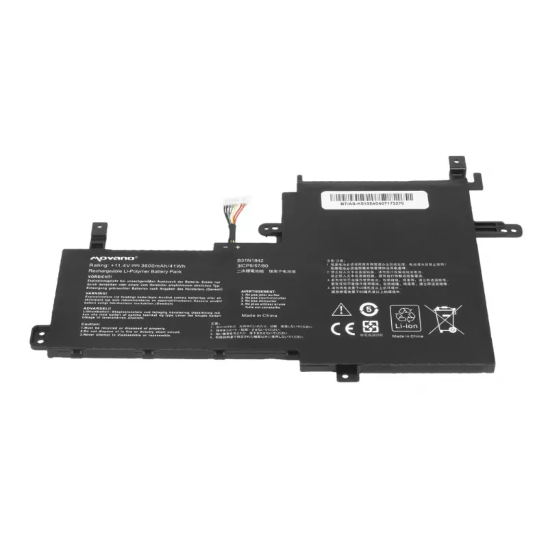 MITSU Batería B31N1842 para Asus Vivobook K513E M513I S513E V531FA X531F - 3600 mAh (41 Wh)