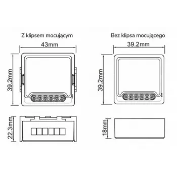 OXT T224 Módulo relé WiFi mini 4 canales Tuya Smart Life contacto seco 10A/canal