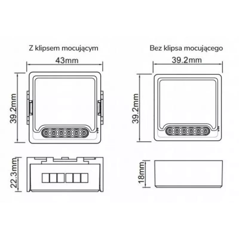 OXT T224 Módulo relé WiFi mini 4 canales Tuya Smart Life contacto seco 10A/canal