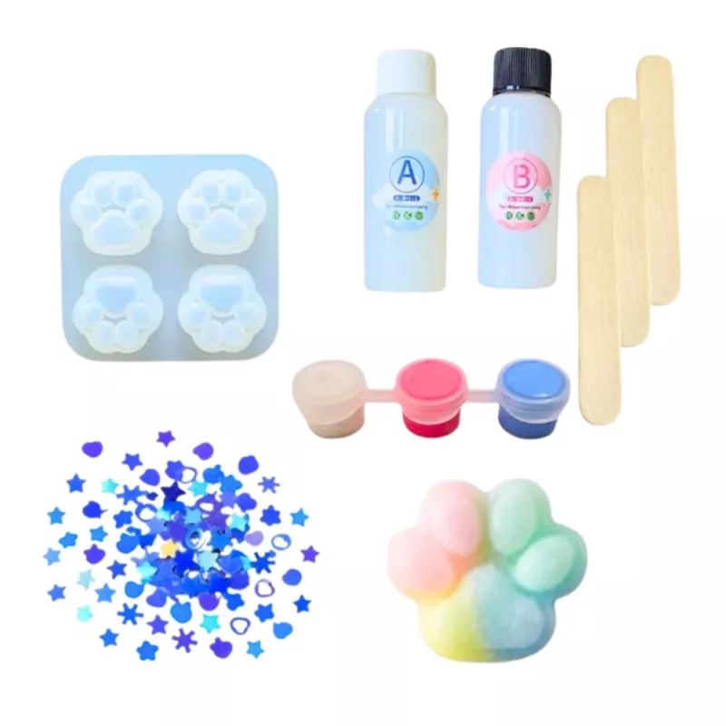 LEAN TOYS Set creativo DIY para crear squishies pata de gato 44 piezas