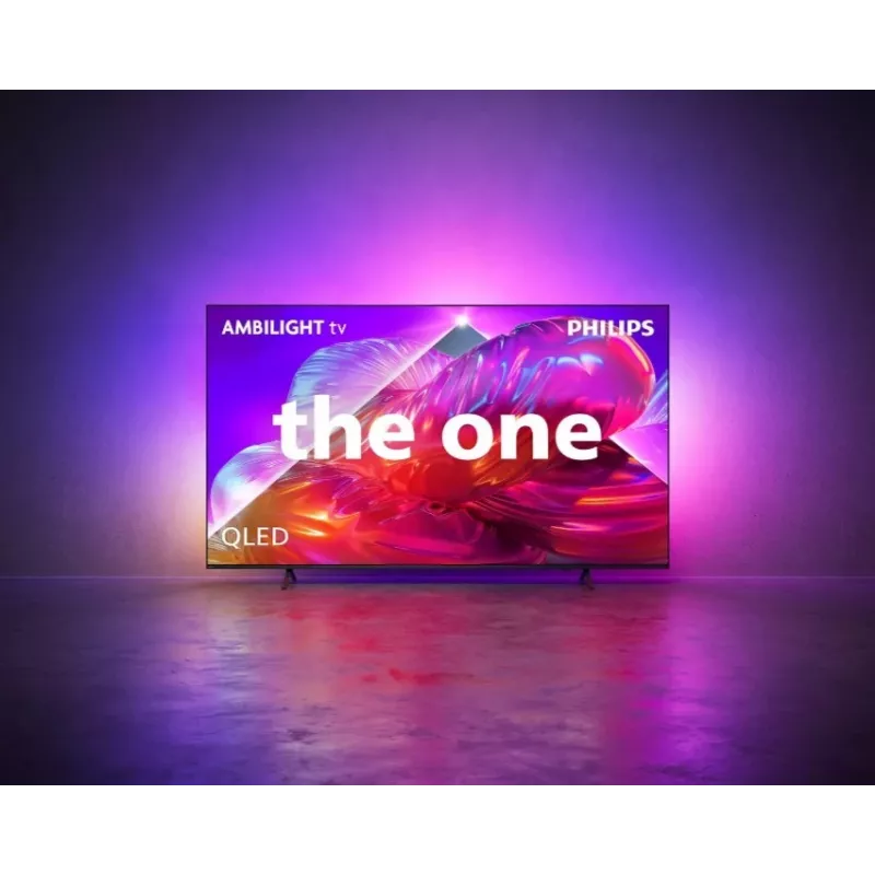 Philips 75PQS9001/12 TV Google QLED 4K Ultra HD de 75 inch con Ambilight en 3 lados, MiniLED, 120Hz, Dolby Vision y Atmos, VRR, ALLM, FreeSync Premium, compatible con G-Sync, 4x HDMI 2.1, 2x USB, Wi-Fi, Bluetooth 5.0, DVB-T/T2/C/S/S2, gris