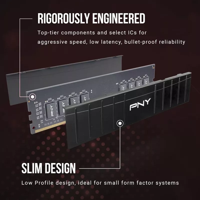 PNY 16GB DDR4 3200MHz Módulo de memoria de escritorio Low Profile