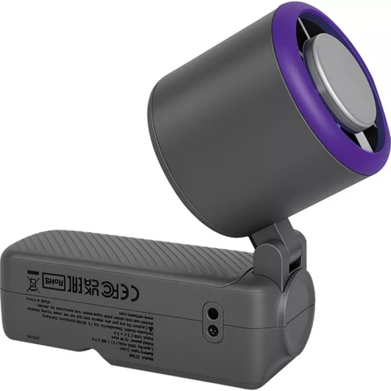 Verbatim Cool'n' Go Ice Touch Pro ventilador de mano gris/lila