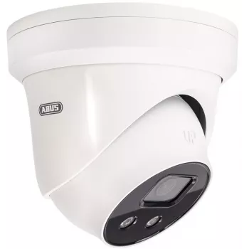 ABUS IPCB58511B cámara domo IP 8 MP 4K con objetivo de 4 mm, PoE, visión nocturna IR hasta 30 m, IP67/IK10, micrófono integrado