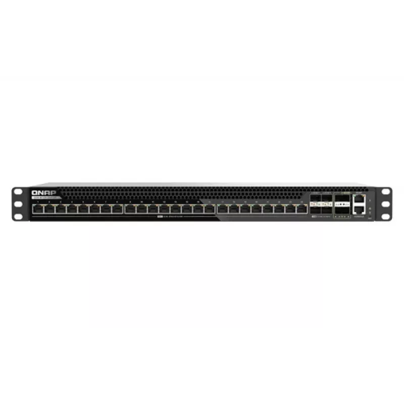 QNAP QSW-M7230-2X4F24T switch gestionado Multi-Gigabit de 30 puertos con 2x100GbE QSFP28, 4x25GbE SFP28, 24x10GbE RJ45, Layer 3 Lite