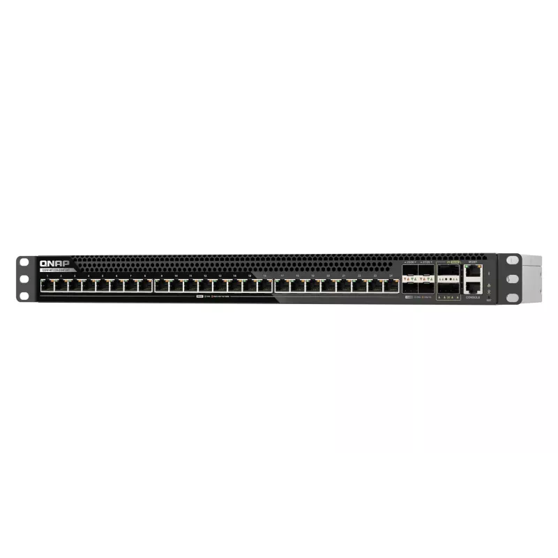 QNAP QSW-M7230-2X4F24T switch gestionado Multi-Gigabit de 30 puertos con 2x100GbE QSFP28, 4x25GbE SFP28, 24x10GbE RJ45, Layer 3 Lite