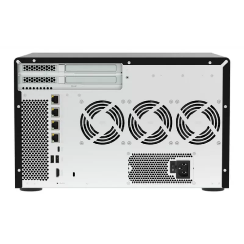 NAS QuTS hero de 12 bahías QNAP TVS-h1277AX-R5-16G, 8x 3.5 SATA + 4