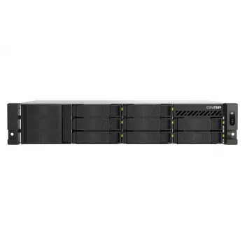 QNAP TS-H1065EU-RP NAS para rack de 10 bahías con Intel Xeon D-1622, 16GB RAM, 2.5GbE, fuente de alimentación redundante