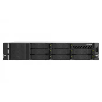 QNAP TS-H1065EU-RP NAS para rack de 10 bahías con Intel Xeon D-1622, 16GB RAM, 2.5GbE, fuente de alimentación redundante