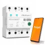 Qoltec 50976 relé inteligente Wi-Fi trifásico 63A, carril DIN, 3P+N, temporizador, Tuya