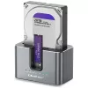 Qoltec 2en1 base de acoplamiento HDD SSD SATA M.2 NVMe con función de clonación, USB-C 3.2 Gen 2, 10Gbps, hasta 28TB, Aluminio