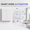 QOLTEC interruptor de luz inteligente WiFi 2 canales temporizador Tuya Blanco