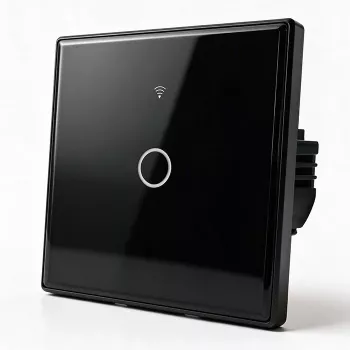 Qoltec interruptor de luz táctil inteligente 1 canal Wi-Fi temporizador Tuya Blanco