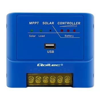 QOLTEC regulador de carga solar MPPT 15A 12V/24V para LiFePO4, Gel, AGM, Flooded, Sealed Lead-Acid con LCD y RS485