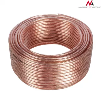MACLEAN MCTV-512 Cable de altavoz 100m 2x1,5mm² transparente OFC rollo