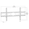 MACLEAN MC-420 Soporte de pared fijo para TV para pantallas de 43-120 inch, 120 kg, VESA hasta 900x600, negro