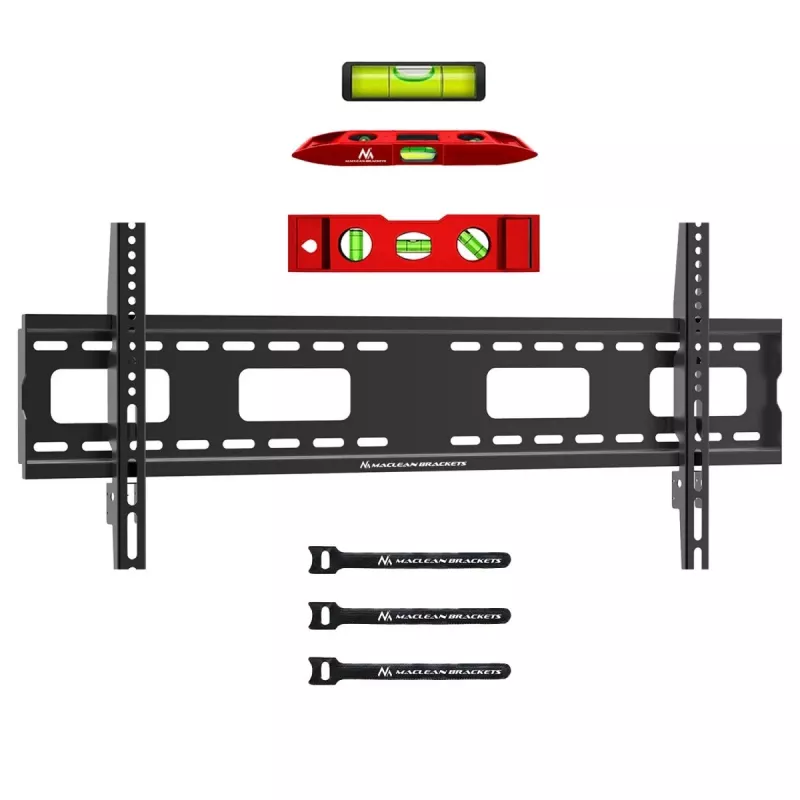 MACLEAN MC-420 Soporte de pared fijo para TV para pantallas de 43-120 inch, 120 kg, VESA hasta 900x600, negro