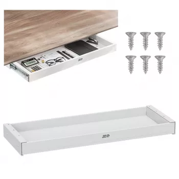 ERGO OFFICE Cajón plano bajo escritorio ER-302 W blanco