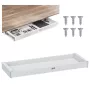 ERGO OFFICE Cajón plano bajo escritorio ER-302 W blanco