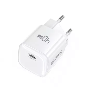 Cargador de pared CRONG NEO GaN 40W USB-C PD 3.2 con AVS - Blanco