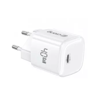 Cargador de pared CRONG NEO GaN 40W USB-C PD 3.2 con AVS - Blanco
