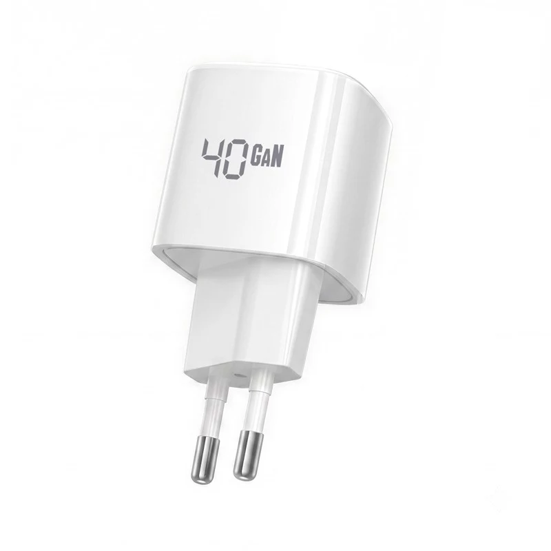 Cargador de pared CRONG NEO GaN 40W USB-C PD 3.2 con AVS - Blanco