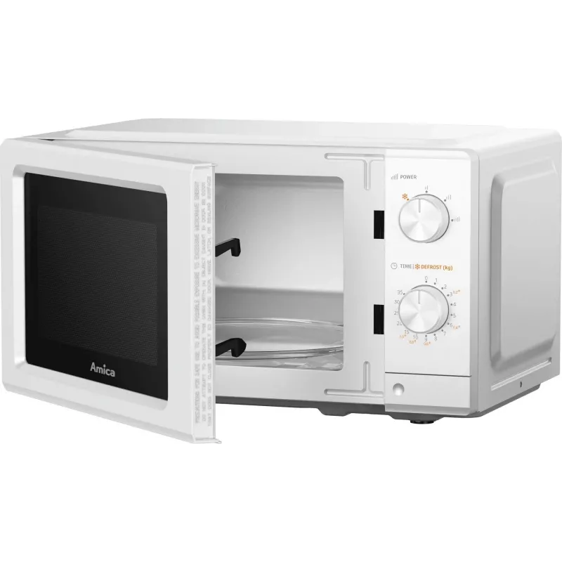 AMICA MMF20M3W Microondas solo, 20 l, 700 W, Blanco