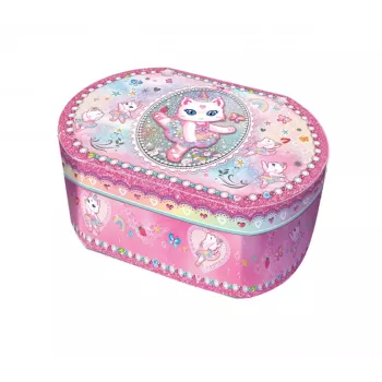 PULIO Caja de música ovalada - Gato bailarina Pecoware