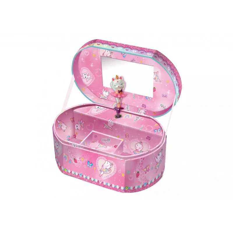 PULIO Caja de música ovalada - Gato bailarina Pecoware