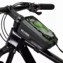WILDMAN GX200 Bolsa de cuadro para bicicleta con soporte para móvil, Verde