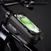 WILDMAN GX200 Bolsa de cuadro para bicicleta con soporte para móvil, Verde
