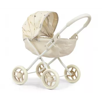 MILLY MALLY Cochecito para muñecas Dori NATURE - Madera natural, diseño escandinavo clásico, para muñecas de hasta 45 cm, a partir de 12 meses
