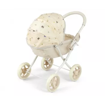 MILLY MALLY Cochecito para muñecas Dori NATURE - Madera natural, diseño escandinavo clásico, para muñecas de hasta 45 cm, a partir de 12 meses