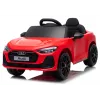 LEAN CARS Audi A5L HL788 Rojo Coche eléctrico infantil 12V con mando a distancia para padres, ruedas EVA, luces LED, panel de música, cinturón de seguridad, asiento de piel ecológica, para niños de 3-6 años