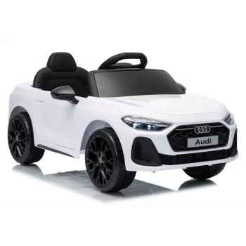 LEAN CARS Audi A5L HL788 Coche eléctrico infantil 12V con mando a distancia, Blanco