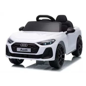 LEAN CARS Audi A5L HL788 Coche eléctrico infantil 12V con mando a distancia, Blanco