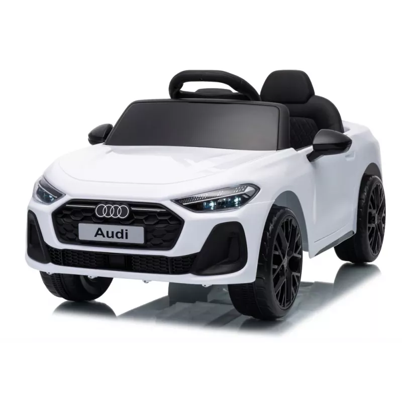 LEAN CARS Audi A5L HL788 Coche eléctrico infantil 12V con mando a distancia, Blanco