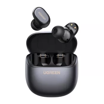 UGREEN WS220 auriculares TWS True Wireless Bluetooth 5.0 con estuche de carga, control táctil, protección al agua IPX4, micrófono integrado, 16h de autonomía total - negro