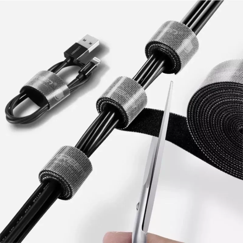UGREEN LP124 organizador de cables cinta de velcro 2m negro