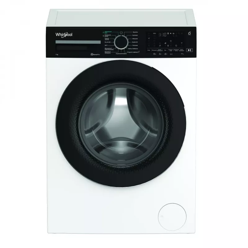 Whirlpool WAM762WBBPL lavadora 7 kg 1200 rpm con tecnología 6th Sense, FreshCare+, Clean+, 14 programas, pantalla LED, bloqueo infantil, inicio diferido, clase energética C, blanca
