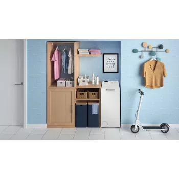 Indesit BTWS50400PLN lavadora de carga superior, 5 kg, 1000 rpm, blanca, clase de eficiencia energética E