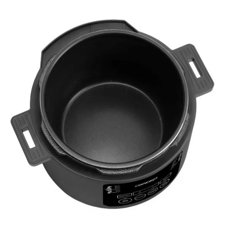 CONCEPT CK6001 Olla multifunción 5L 900W 10 programas antiadherente Negro/Acero inoxidable