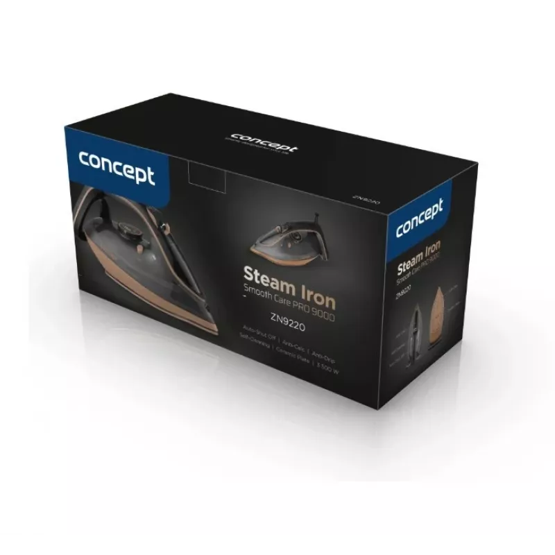 CONCEPT Plancha de vapor 3500W ZN9220 suela cerámica 380ml