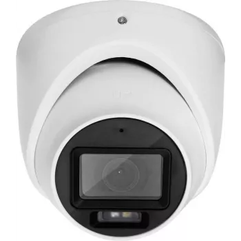 ABUS Security-Center TVCC55512 cámara IP exterior tipo domo 4MP con PoE, objetivo de 2,8 mm, gran angular 100°, 30 m IR, IP67, H.265, ranura MicroSD