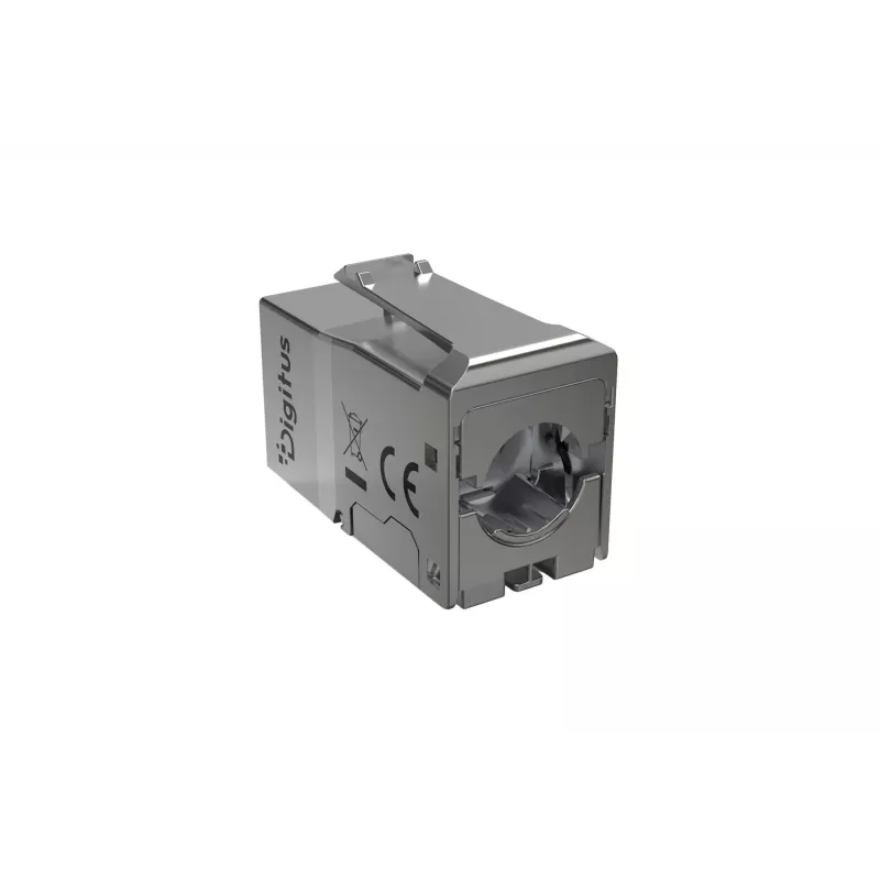 DIGITUS módulo Keystone Cat. 6A, apantallado, sin herramientas, RJ45, plateado