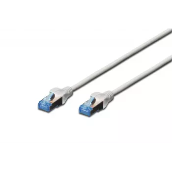 DIGITUS Ecoline Cable de parcheo Cat5e UTP RJ-45 a RJ-45, 0,5 m, gris, LSZH, snagless, Gigabit Ethernet