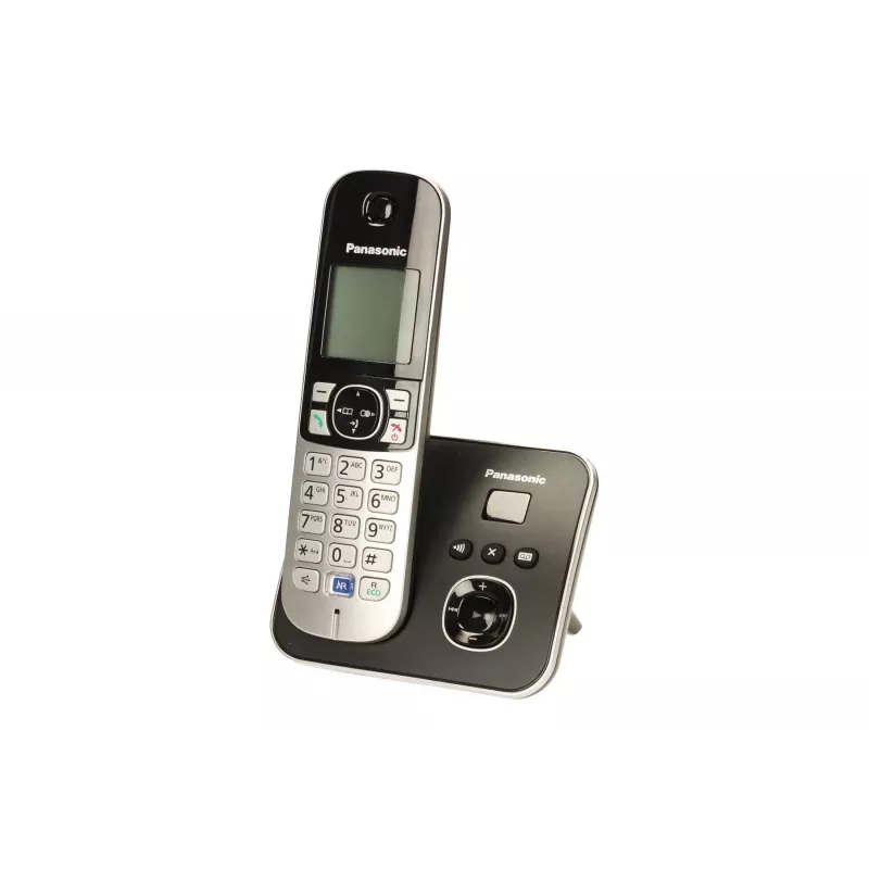 Panasonic KX-TG6821 teléfono inalámbrico DECT con contestador automático, negro