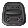 Denver BPS-270 Altavoz portátil de fiesta con Bluetooth, 400W PMPO, efectos de luz LED, karaoke, radio FM, USB/SD/AUX, entrada de micrófono, Negro