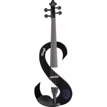 Violín eléctrico Stagg EVN 4/4 BK con accesorios - negro